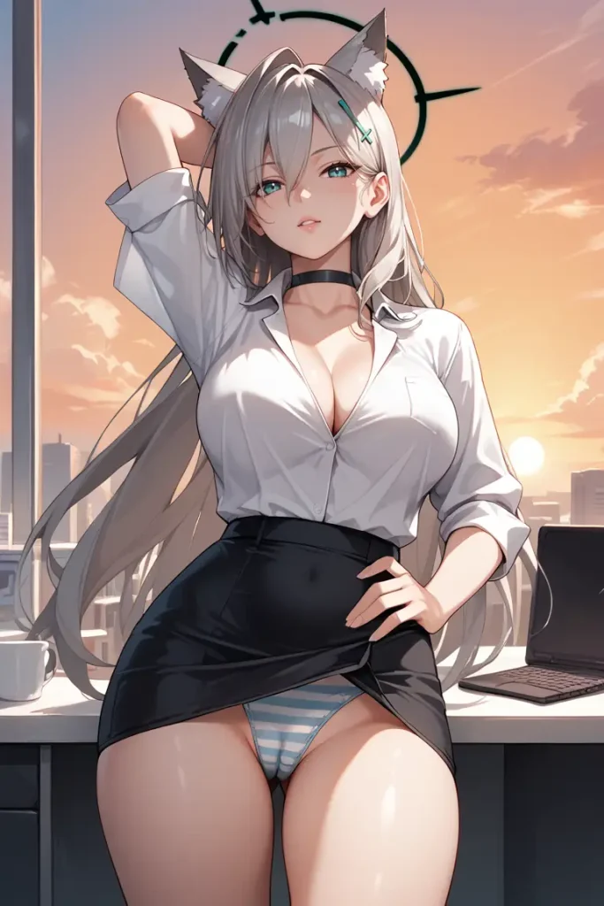 ブルーアーカイブのシロコ＊テラーの下着グラビアエロ画像7枚目