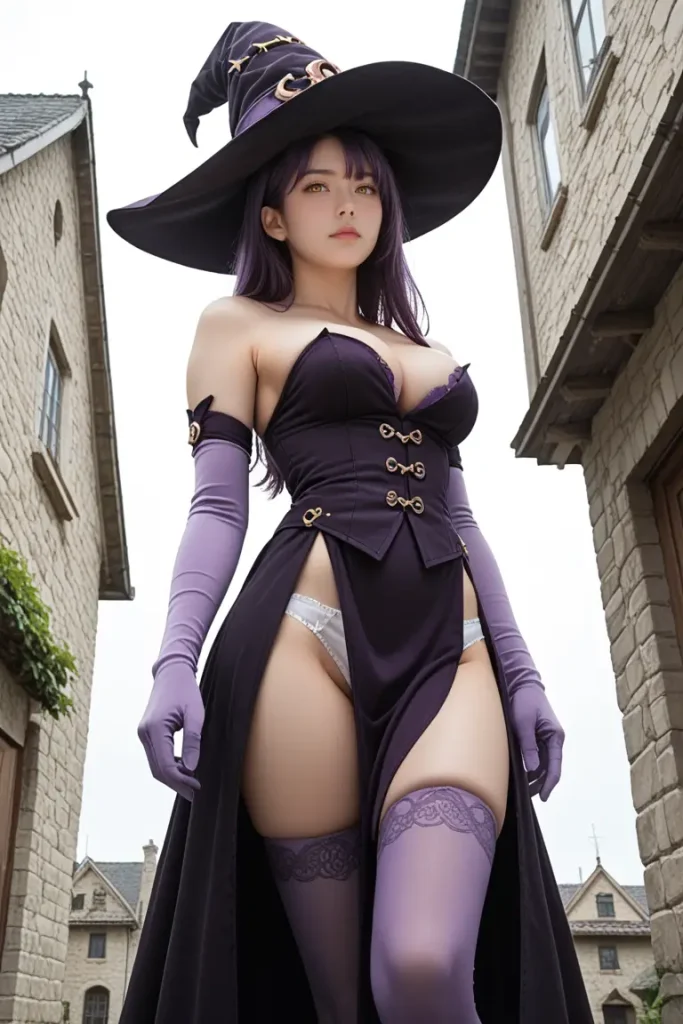 ゴブリンスレイヤーの魔女コスプレイヤーのパンチラエロ画像8枚目