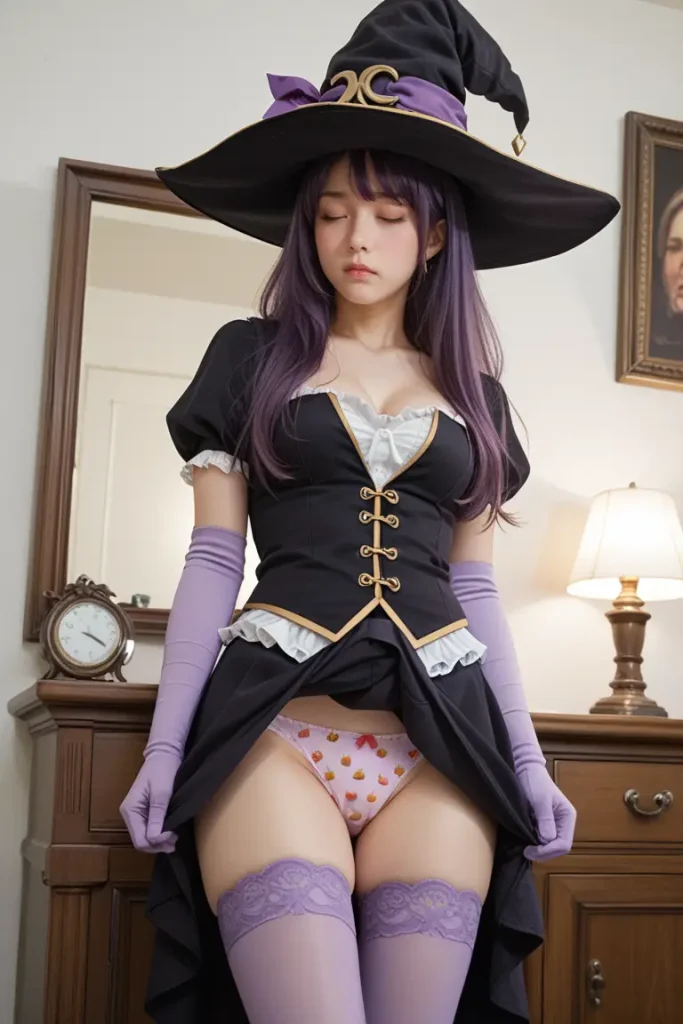 ゴブリンスレイヤーの魔女コスプレイヤーのパンチラエロ画像11枚目