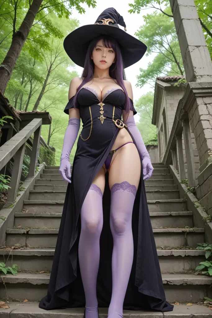 ゴブリンスレイヤーの魔女コスプレイヤーのパンチラエロ画像12枚目