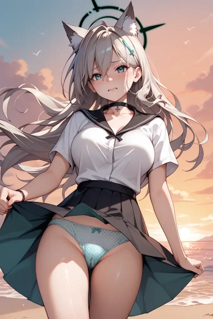 ブルーアーカイブのシロコ*テラーのパンチラエロ画像16枚目