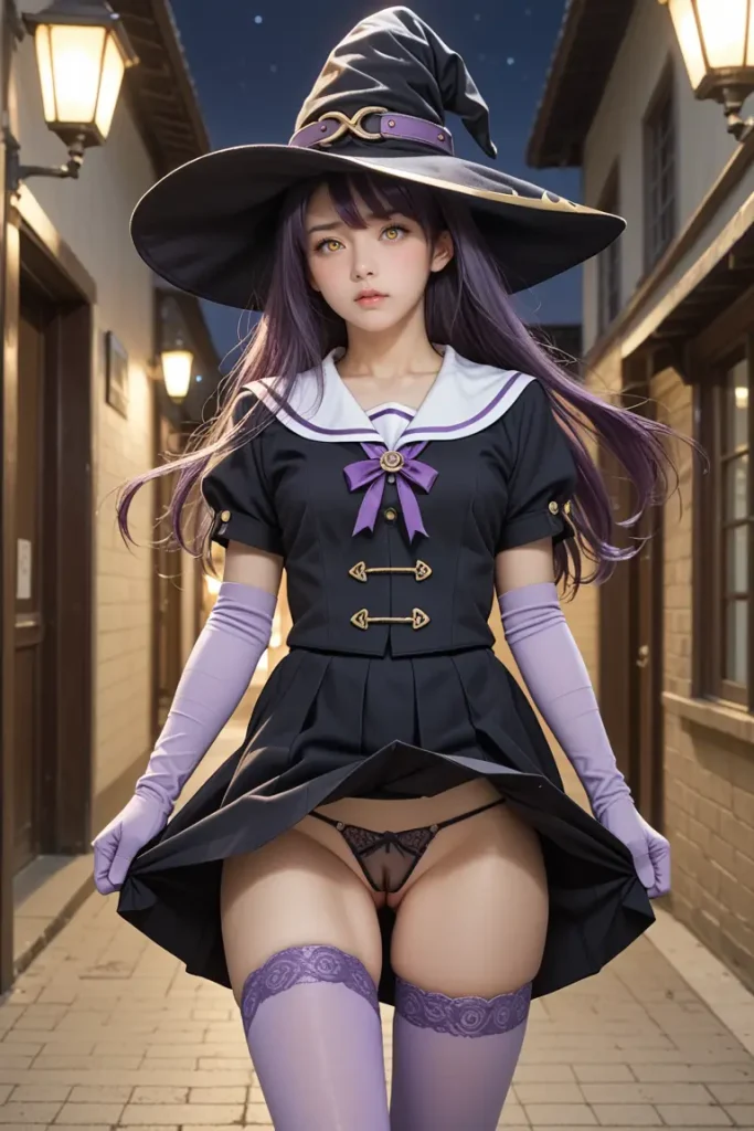 ゴブリンスレイヤーの魔女コスプレイヤーのパンチラエロ画像16枚目