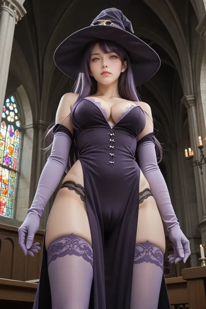 ゴブリンスレイヤーの魔女コスプレイヤーのパンチラエロ画像33枚目