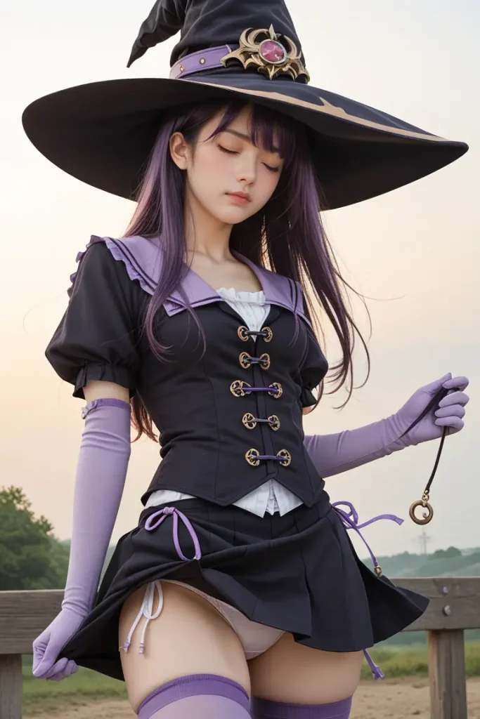 ゴブリンスレイヤーの魔女コスプレイヤーのパンチラエロ画像36枚目