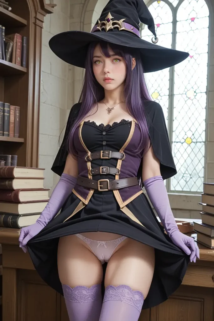 ゴブリンスレイヤーの魔女コスプレイヤーのパンチラエロ画像38枚目