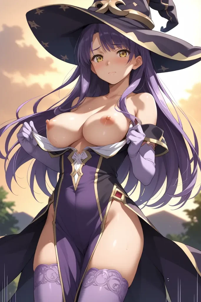 ゴブリンスレイヤーの魔女がおっぱい露出するエロ画像72枚目