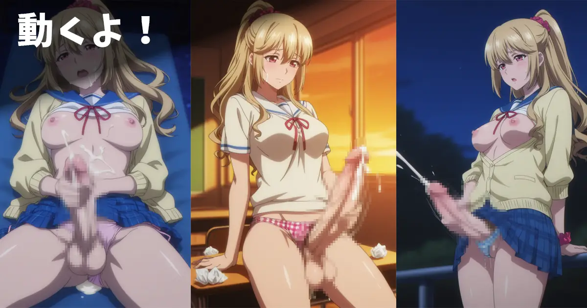 ふたなり化したストライク・ザ・ブラッドの藍羽浅葱がオナニーするエロ画像