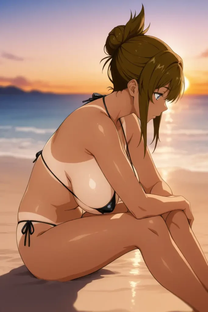 スーパーロボット大戦の如月千歳が水着グラビアにチャレンジするエロ画像4枚目