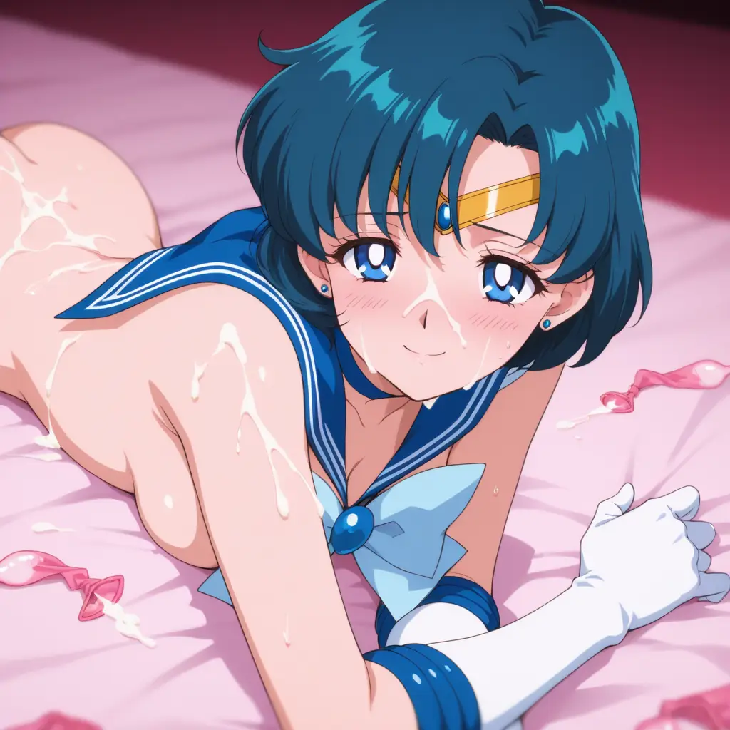 セーラーマーキュリーにザーメンぶっかけるエロ画像8枚目