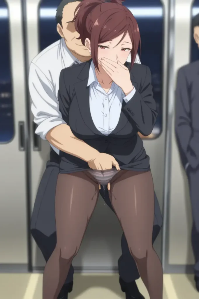 OLがおじさんに手マンされるエロ画像11枚目