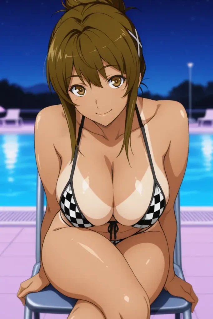 スーパーロボット大戦の如月千歳が水着グラビアにチャレンジするエロ画像11枚目