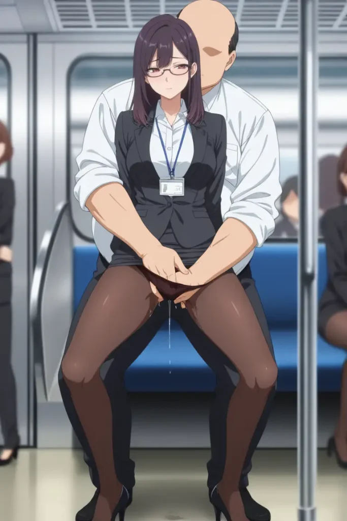 OLがおじさんに手マンされるエロ画像13枚目