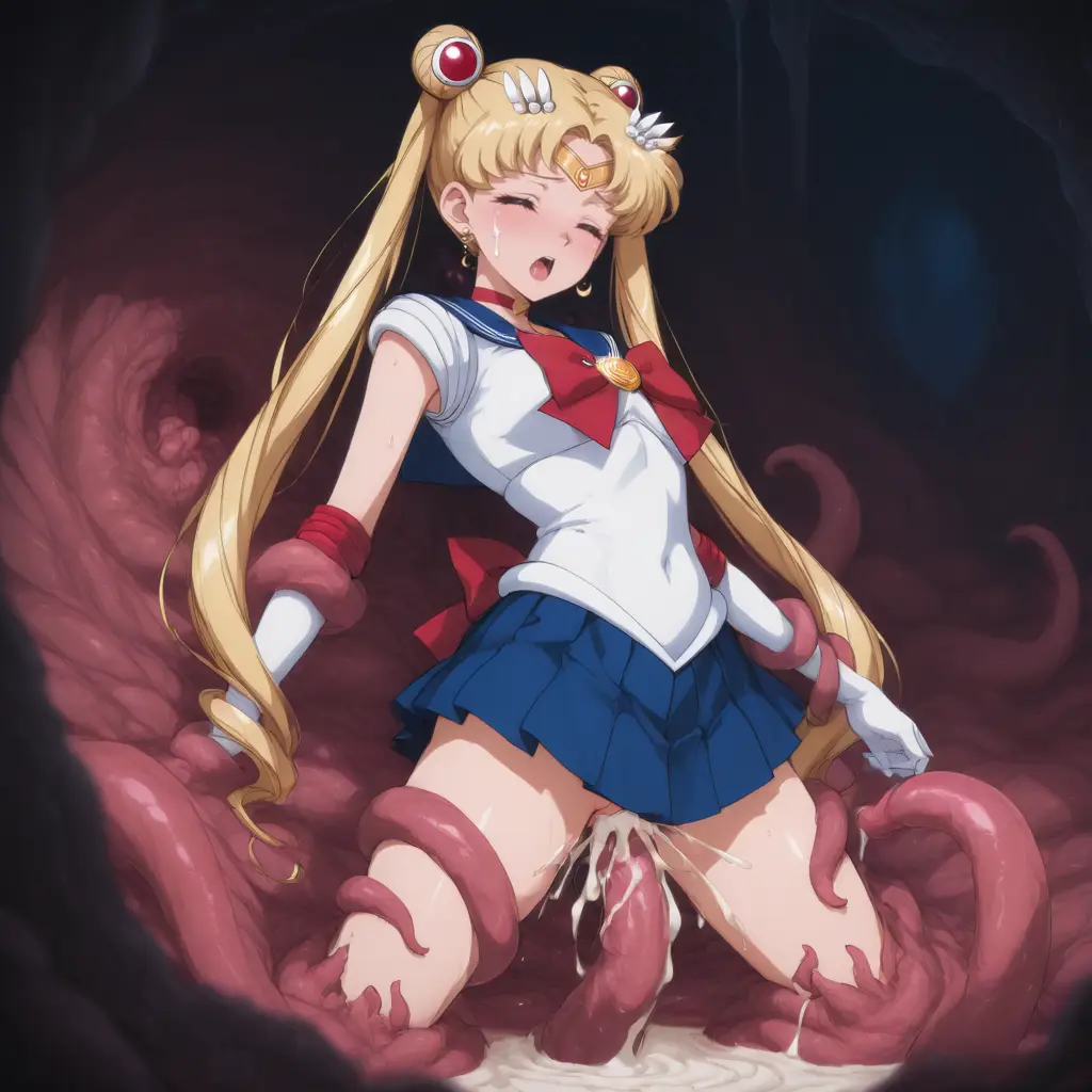 セーラームーンが触手に襲われるエロ画像19枚目