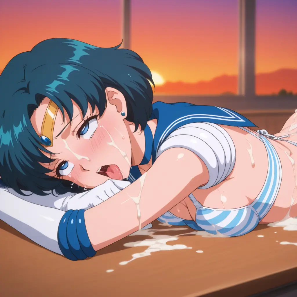 セーラーマーキュリーにザーメンぶっかけるエロ画像19枚目