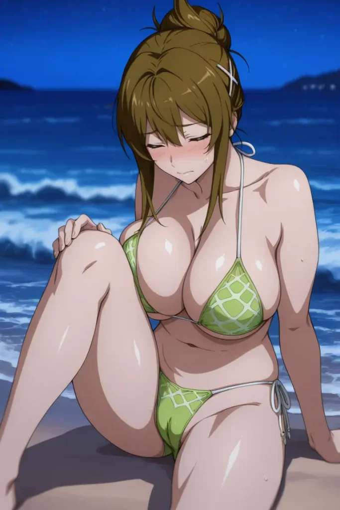 スーパーロボット大戦の如月千歳が水着グラビアにチャレンジするエロ画像22枚目