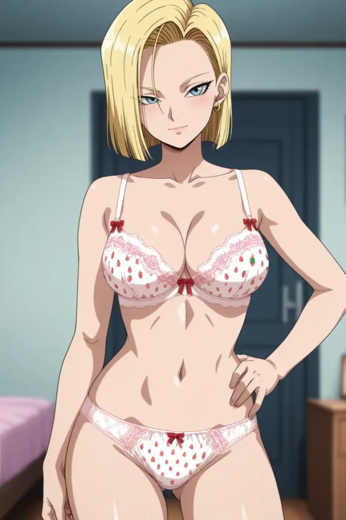 ドラゴンボールの人造人間18号がエッチな下着を着るエロ画像27枚目