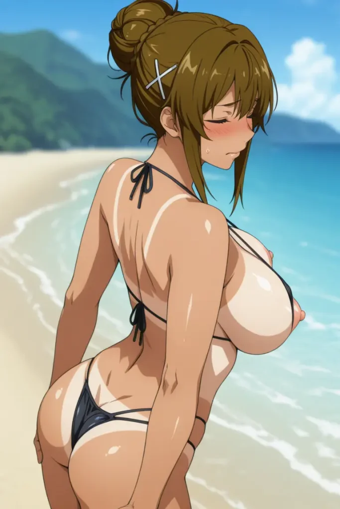 スーパーロボット大戦の如月千歳が水着グラビアにチャレンジするエロ画像29枚目