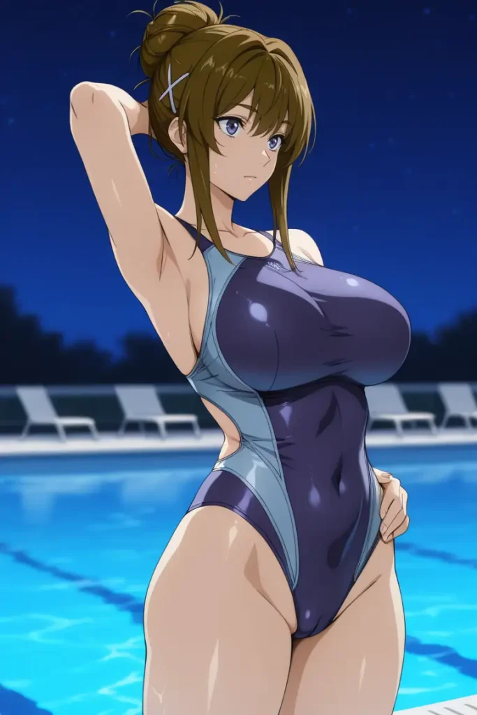 スーパーロボット大戦の如月千歳が水着グラビアにチャレンジするエロ画像32枚目