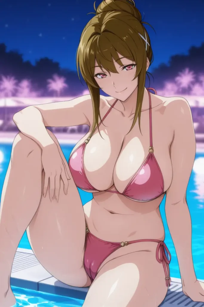 スーパーロボット大戦の如月千歳が水着グラビアにチャレンジするエロ画像33枚目