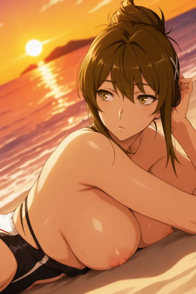 スーパーロボット大戦の如月千歳が水着グラビアにチャレンジするエロ画像34枚目