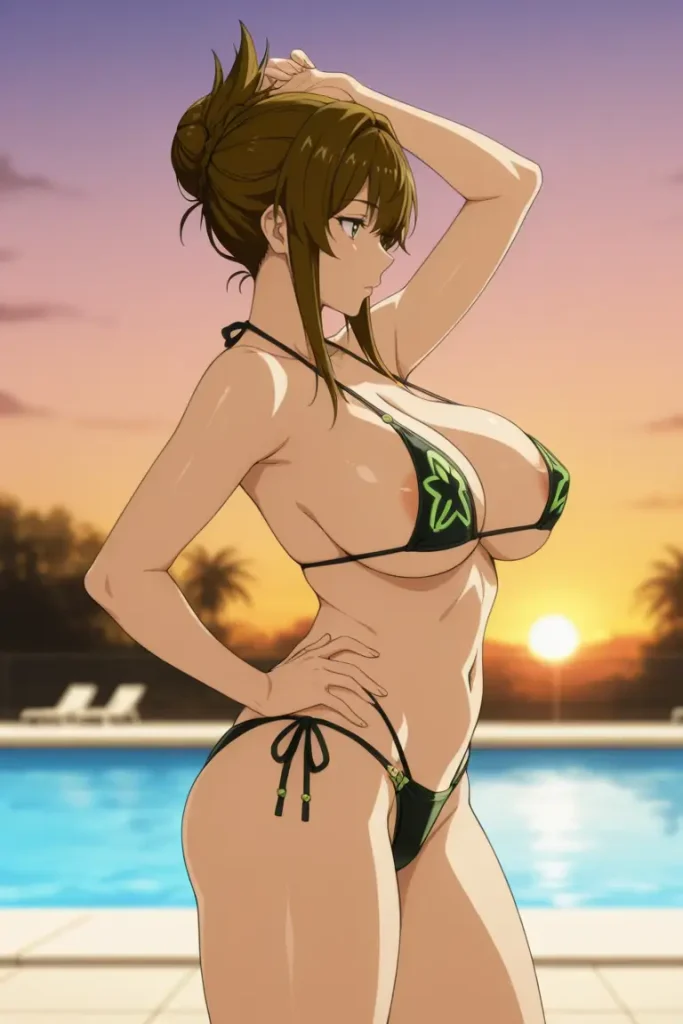 スーパーロボット大戦の如月千歳が水着グラビアにチャレンジするエロ画像37枚目