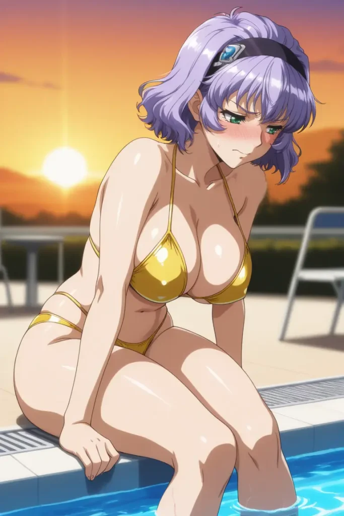 スーパーロボット大戦のアクア・ケントルムが水着グラビアにチャレンジするエロ画像38枚目