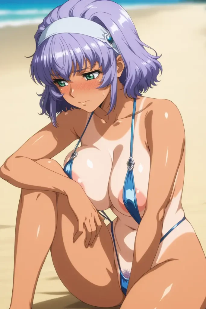 スーパーロボット大戦のアクア・ケントルムが水着グラビアにチャレンジするエロ画像41枚目