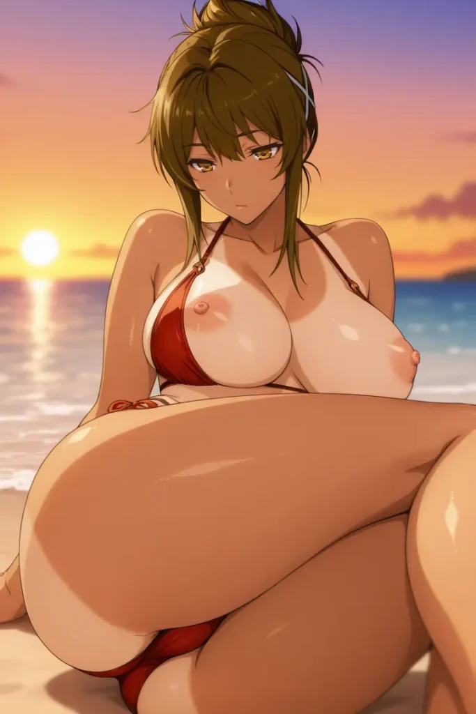 スーパーロボット大戦の如月千歳が水着グラビアにチャレンジするエロ画像41枚目