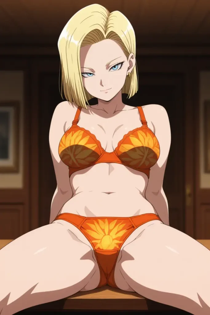 ドラゴンボールの人造人間18号がエッチな下着を着るエロ画像47枚目