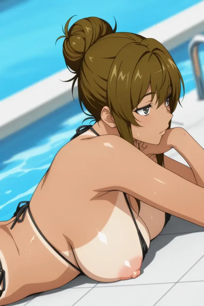 スーパーロボット大戦の如月千歳が水着グラビアにチャレンジするエロ画像47枚目