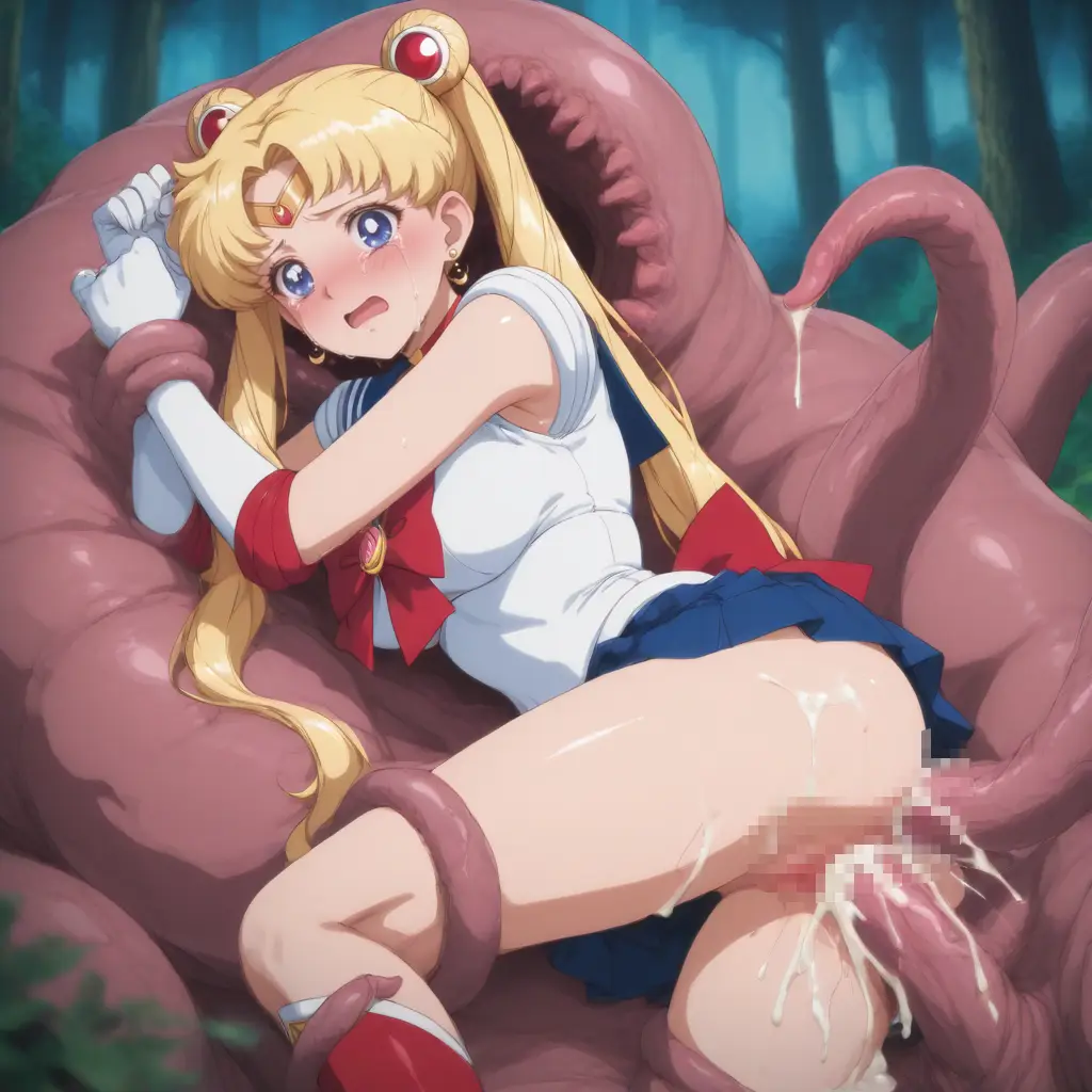 セーラームーンが触手に襲われるエロ画像48枚目