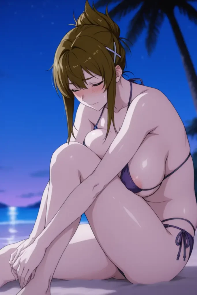 スーパーロボット大戦の如月千歳が水着グラビアにチャレンジするエロ画像48枚目