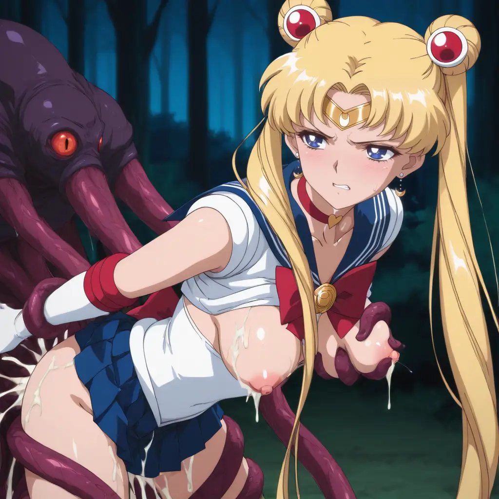 セーラームーンが触手に襲われるエロ画像51枚目