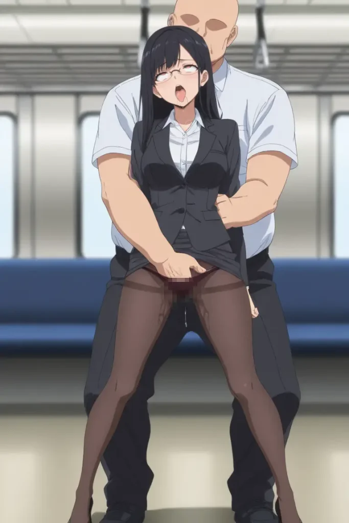 OLがおじさんに手マンされるエロ画像52枚目