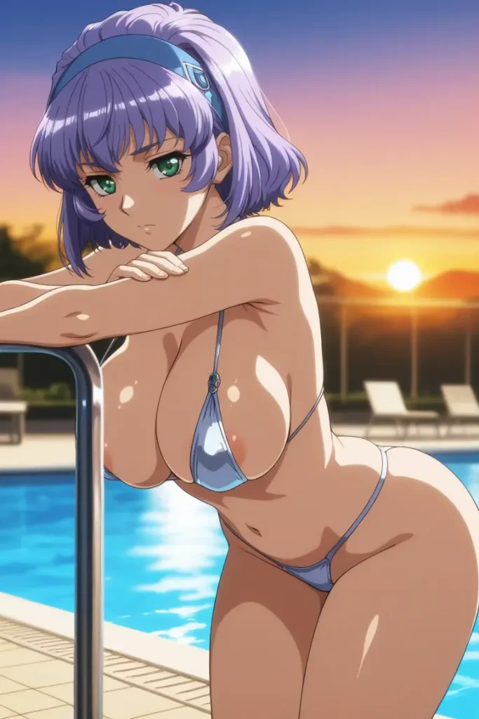 スーパーロボット大戦のアクア・ケントルムが水着グラビアにチャレンジするエロ画像54枚目