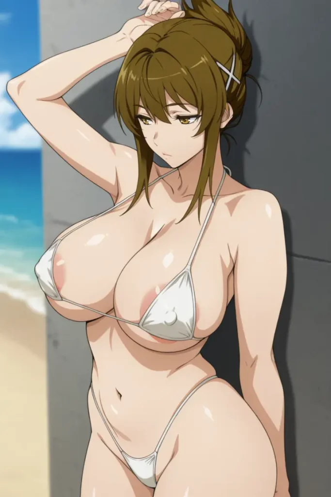 スーパーロボット大戦の如月千歳が水着グラビアにチャレンジするエロ画像60枚目