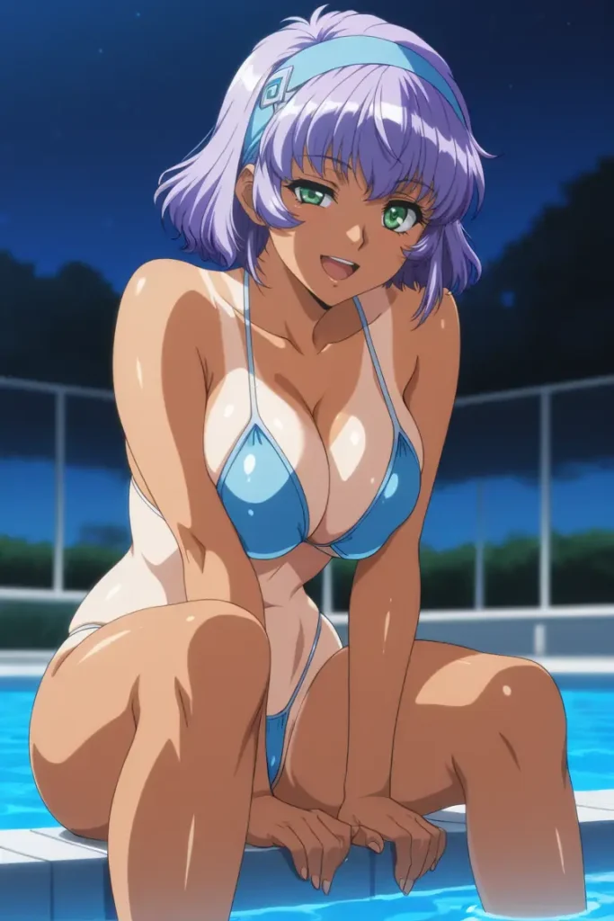 スーパーロボット大戦のアクア・ケントルムが水着グラビアにチャレンジするエロ画像61枚目