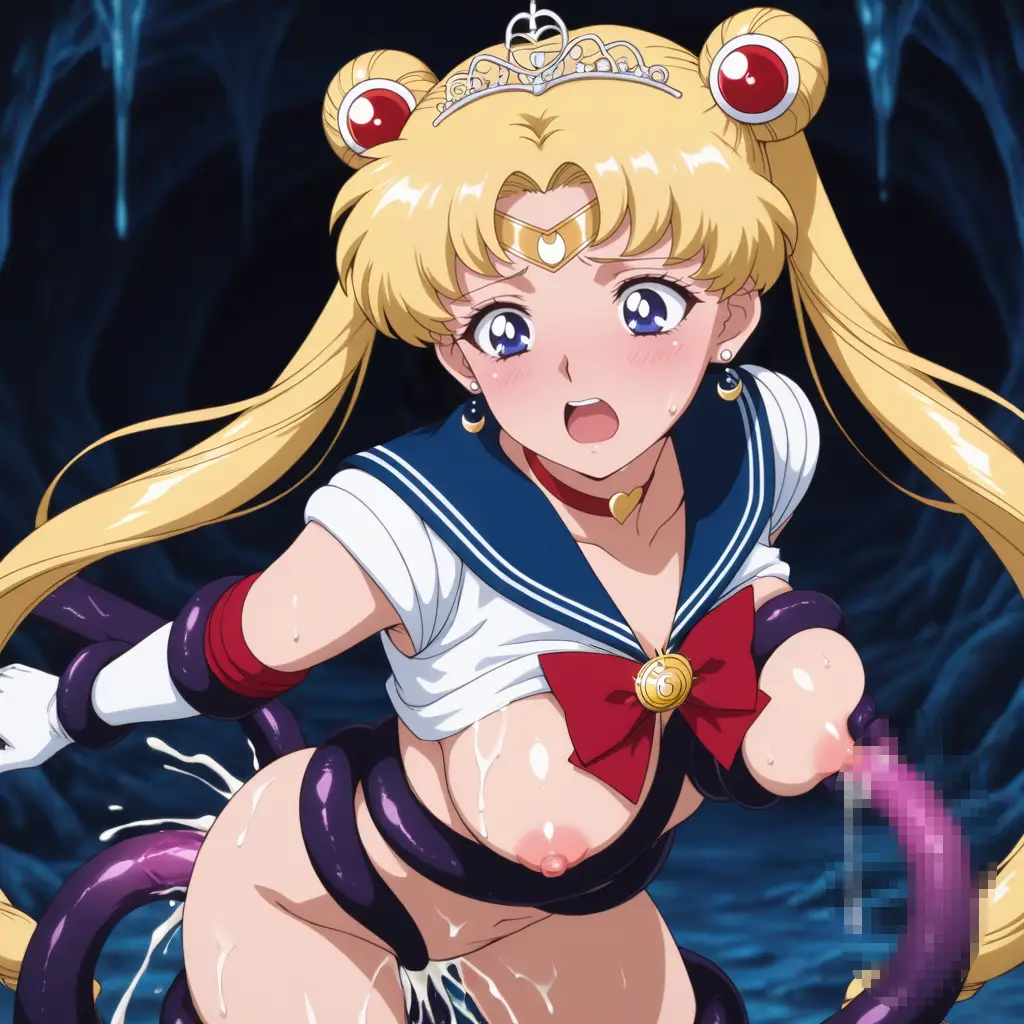 セーラームーンが触手に襲われるエロ画像62枚目