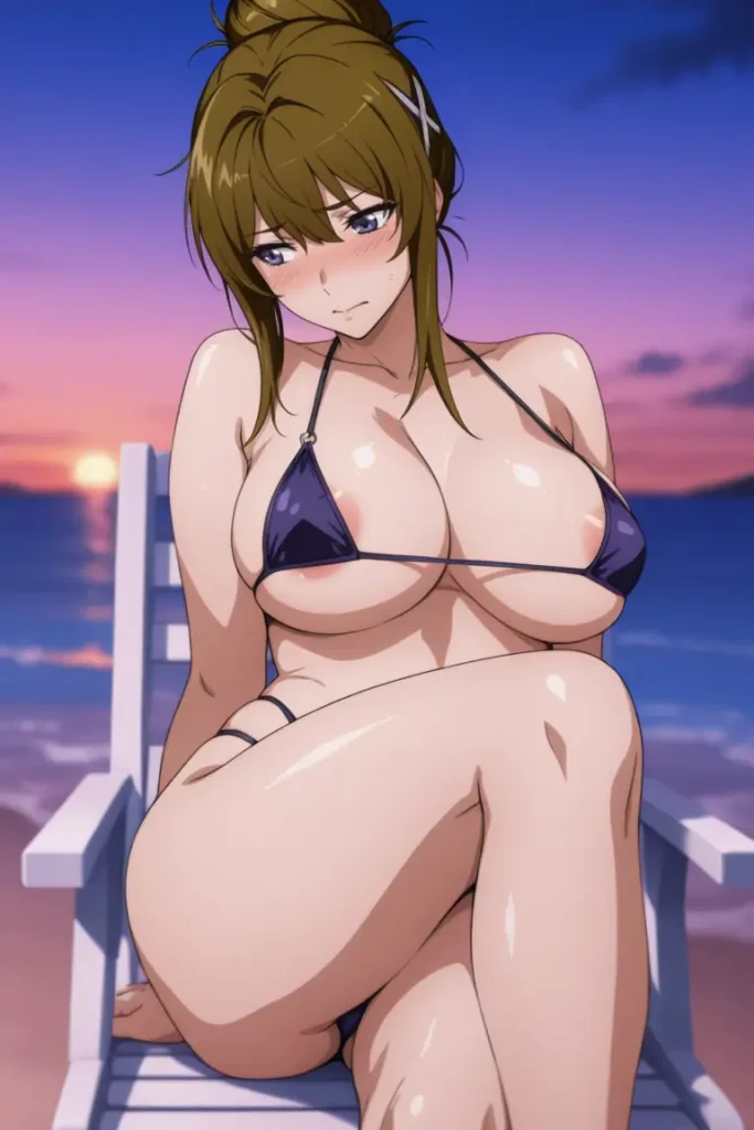 スーパーロボット大戦の如月千歳が水着グラビアにチャレンジするエロ画像73枚目