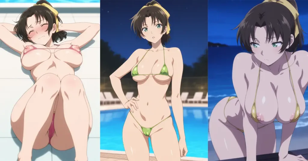 名探偵コナンの遠山和葉が水着グラビアにチャレンジするエロ画像