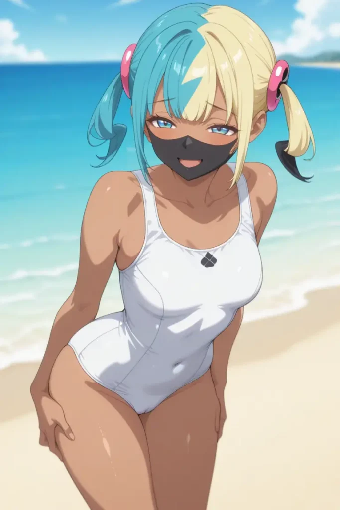 ポケットモンスターのカナリィがエッチな水着を着るエロ画像2枚目