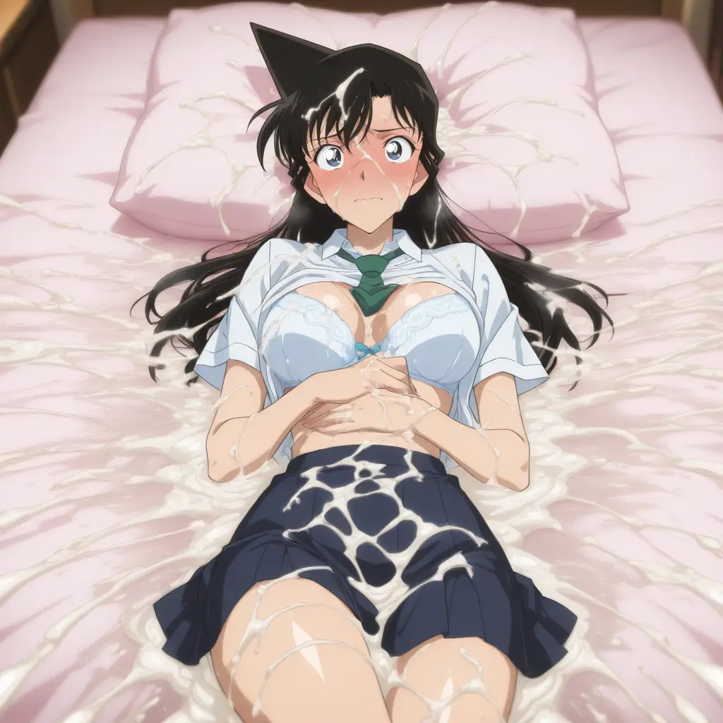 名探偵コナンの毛利蘭に精子をぶっかけるエロ画像3枚目