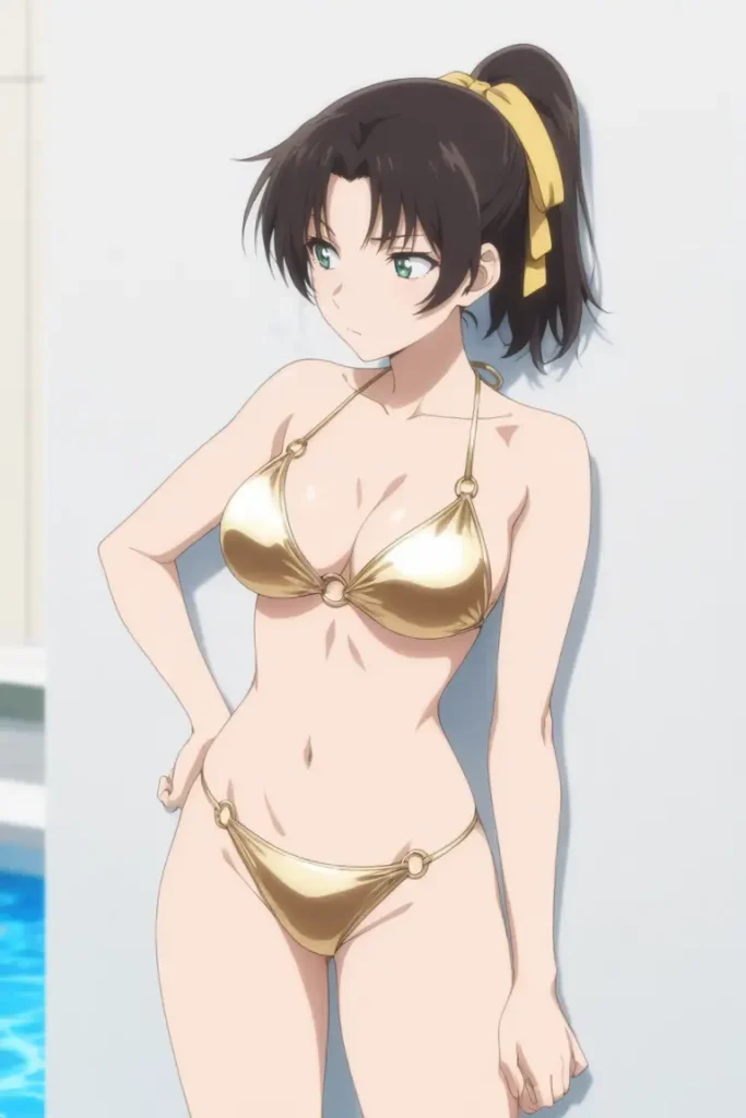 名探偵コナンの遠山和葉が水着グラビアにチャレンジするエロ画像6枚目