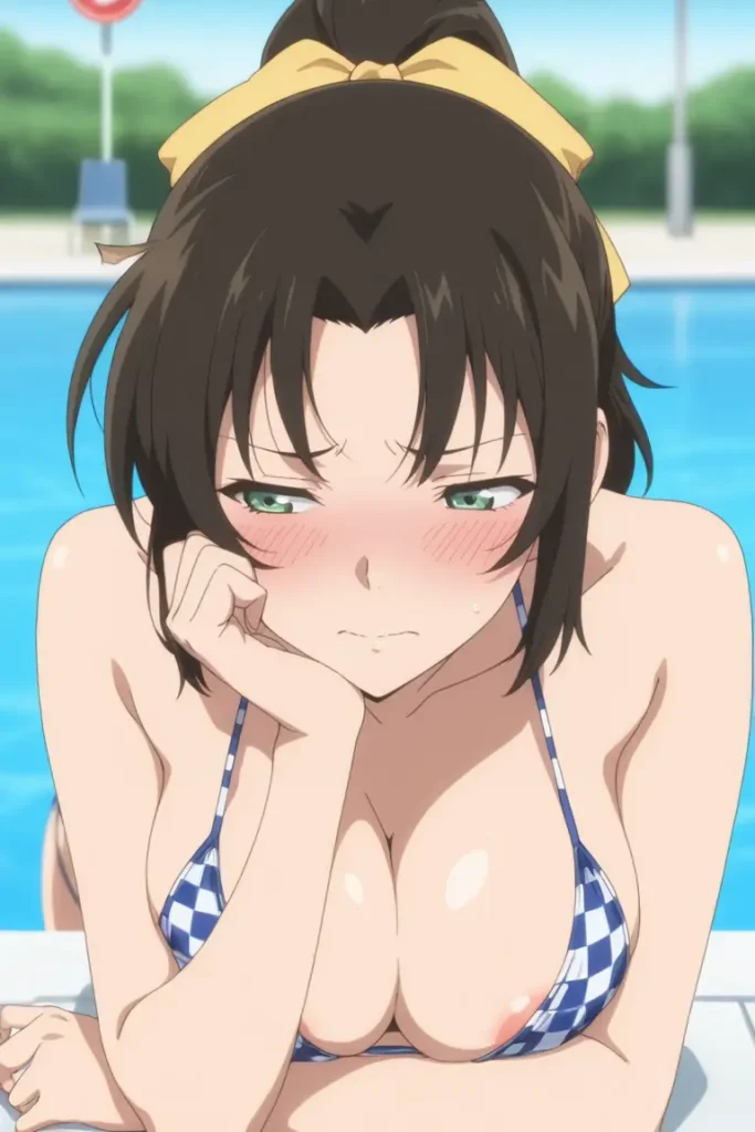 名探偵コナンの遠山和葉が水着グラビアにチャレンジするエロ画像7枚目