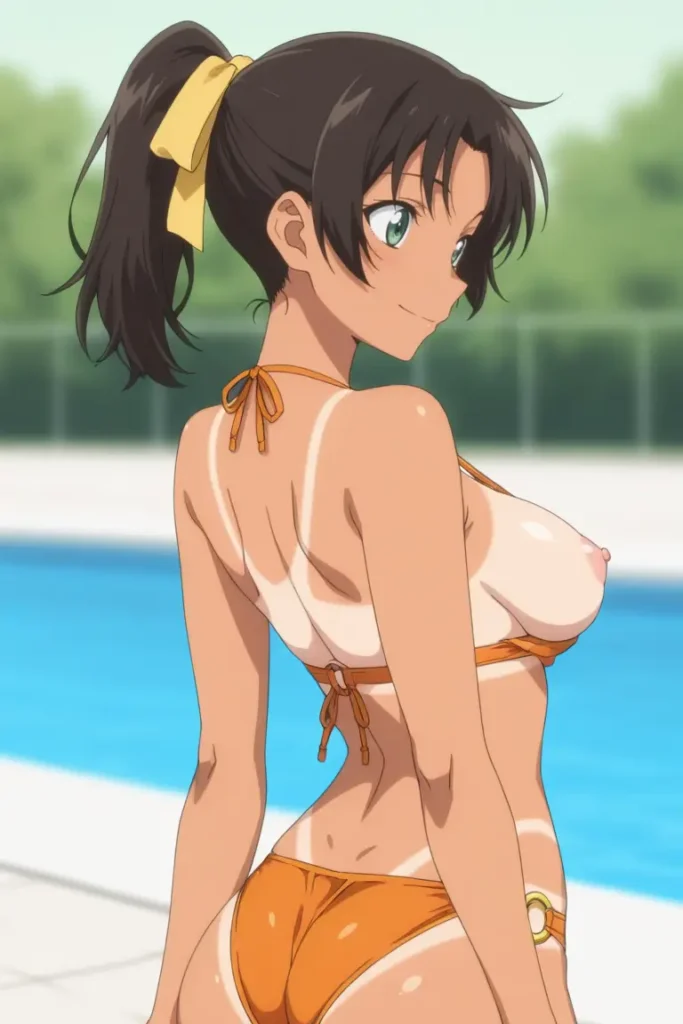 名探偵コナンの遠山和葉が水着グラビアにチャレンジするエロ画像103枚目