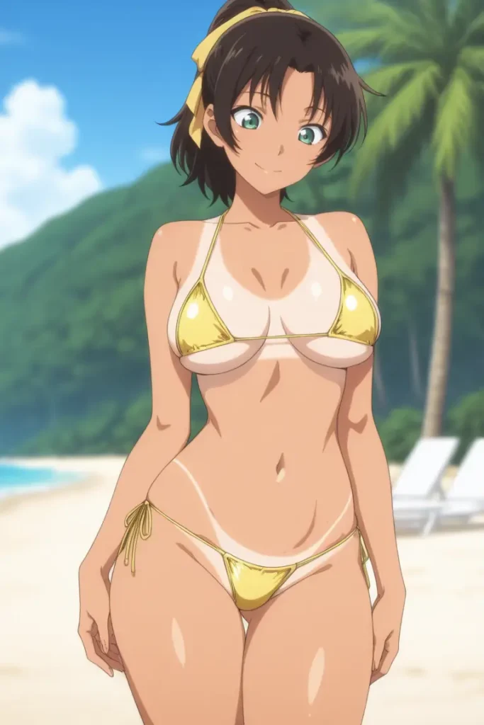 名探偵コナンの遠山和葉が水着グラビアにチャレンジするエロ画像104枚目