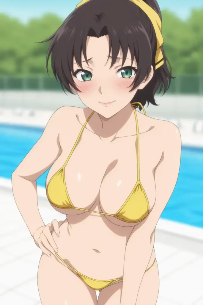 名探偵コナンの遠山和葉が水着グラビアにチャレンジするエロ画像106枚目