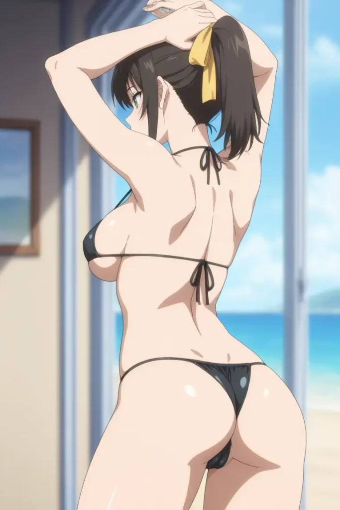 名探偵コナンの遠山和葉が水着グラビアにチャレンジするエロ画像10枚目