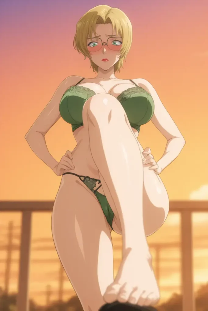 名探偵コナンのジョディ・スターリングがエッチな下着を着るエロ画像114枚目