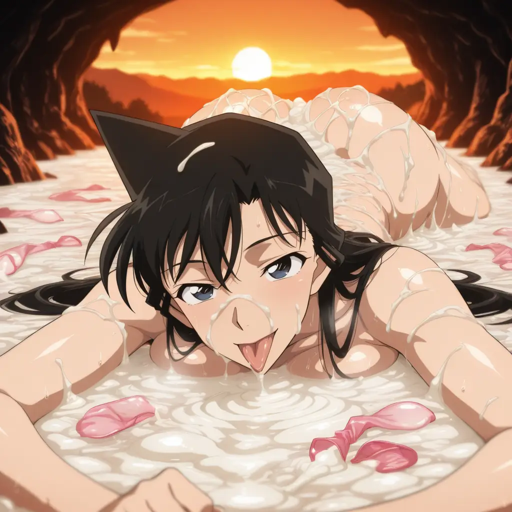 名探偵コナンの毛利蘭に精子をぶっかけるエロ画像11枚目